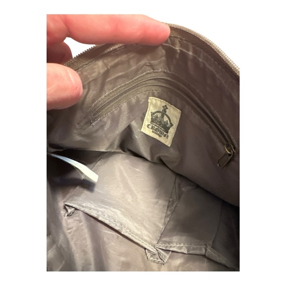 Crown Vintage Fringe Crossbody Bag Tan Boho Festival Purse - Picture 4 of 10